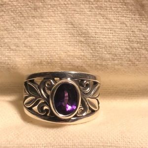 James Avery RETIRED Sterling Silver Amethyst Ring